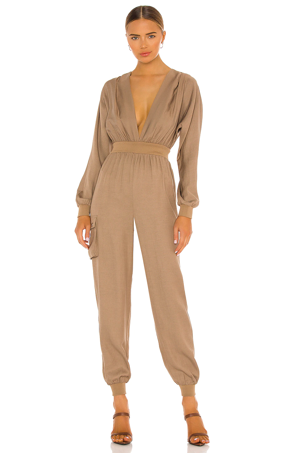 Michael Costello X REVOLVE Dolman Sleeve Jumpsuit In Camel