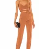 Michael Costello X REVOLVE Kennedy Jumpsuit In Terra Cotta -Michael Costello Outlet Store MELR WC42 V1