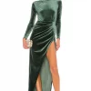 Michael Costello X REVOLVE Gregory Gown In Emerald Green