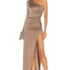Michael Costello X REVOLVE Gilly Maxi Dress In Taupe -Michael Costello Outlet Store MELR WD201 V1