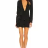 Michael Costello X REVOLVE Fena Mini Dress In Black -Michael Costello Outlet Store MELR WD367 V1