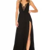 Michael Costello X REVOLVE Justin Gown In Black -Michael Costello Outlet Store MELR WD3 V1