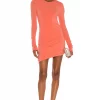 Michael Costello X REVOLE Molly Mini Dress In Coral -Michael Costello Outlet Store MELR WD420 V1