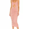 Michael Costello X REVOLVE Kara Midi Dress In Light Mauve -Michael Costello Outlet Store MELR WD428 V1