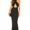 Michael Costello X REVOLVE Cross Front Maxi Dress In Black
