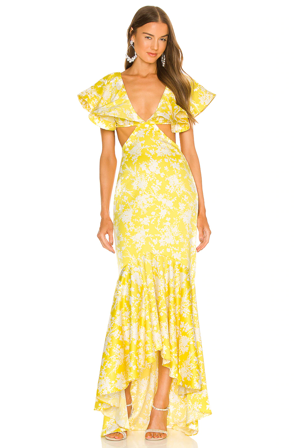 Michael Costello X REVOLVE Rae Maxi Dress In Yellow & White 3 Michael Costello X REVOLVE Rae Maxi Dress In Yellow & White
