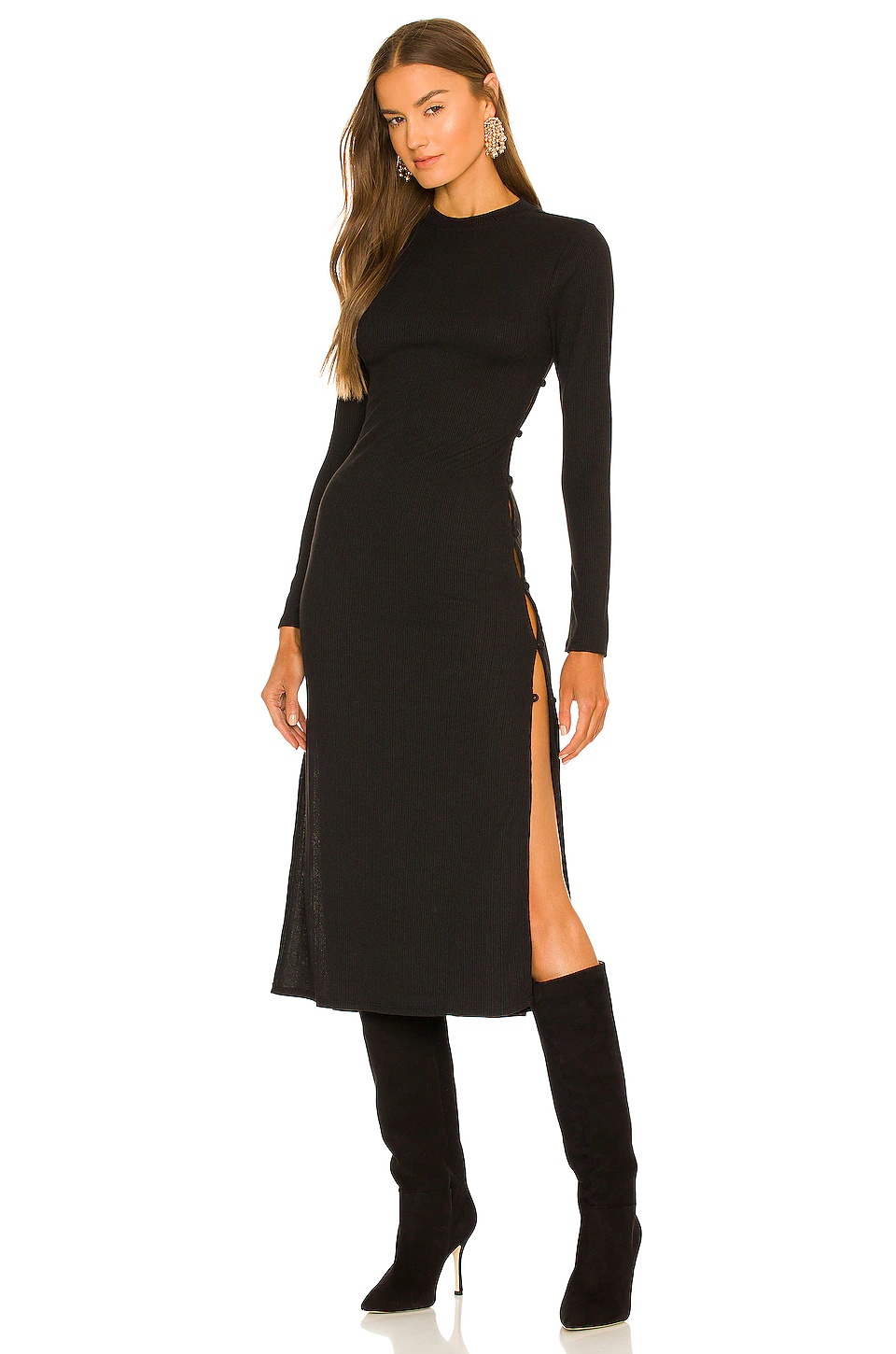 Michael Costello X REVOLVE Louie Midi Dress In Black