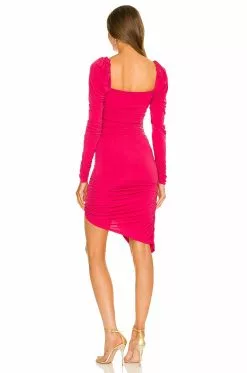 Michael Costello X REVOLVE Ashley Midi Dress In Fuchsia -Michael Costello Outlet Store MELR WD498 V3