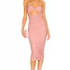 Michael Costello X REVOLVE Davie Midi Dress In Blush -Michael Costello Outlet Store MELR WD503 V1