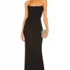 Michael Costello X REVOLVE Briggs Gown In Black -Michael Costello Outlet Store MELR WD509 V1