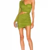 Michael Costello X REVOLVE Vivienne Mini Dress In Green Croc