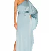 Michael Costello X REVOLVE Serena Gown In Dusty Teal -Michael Costello Outlet Store MELR WD518 V1