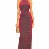 Michael Costello X REVOLVE Silvia Maxi Dress In Burgundy -Michael Costello Outlet Store MELR WD553 V1