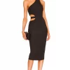 Michael Costello X REVOLVE Scout Midi Dress In Black -Michael Costello Outlet Store MELR WD569 V1