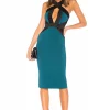 Michael Costello X REVOLVE Elaine Midi Dress In Teal