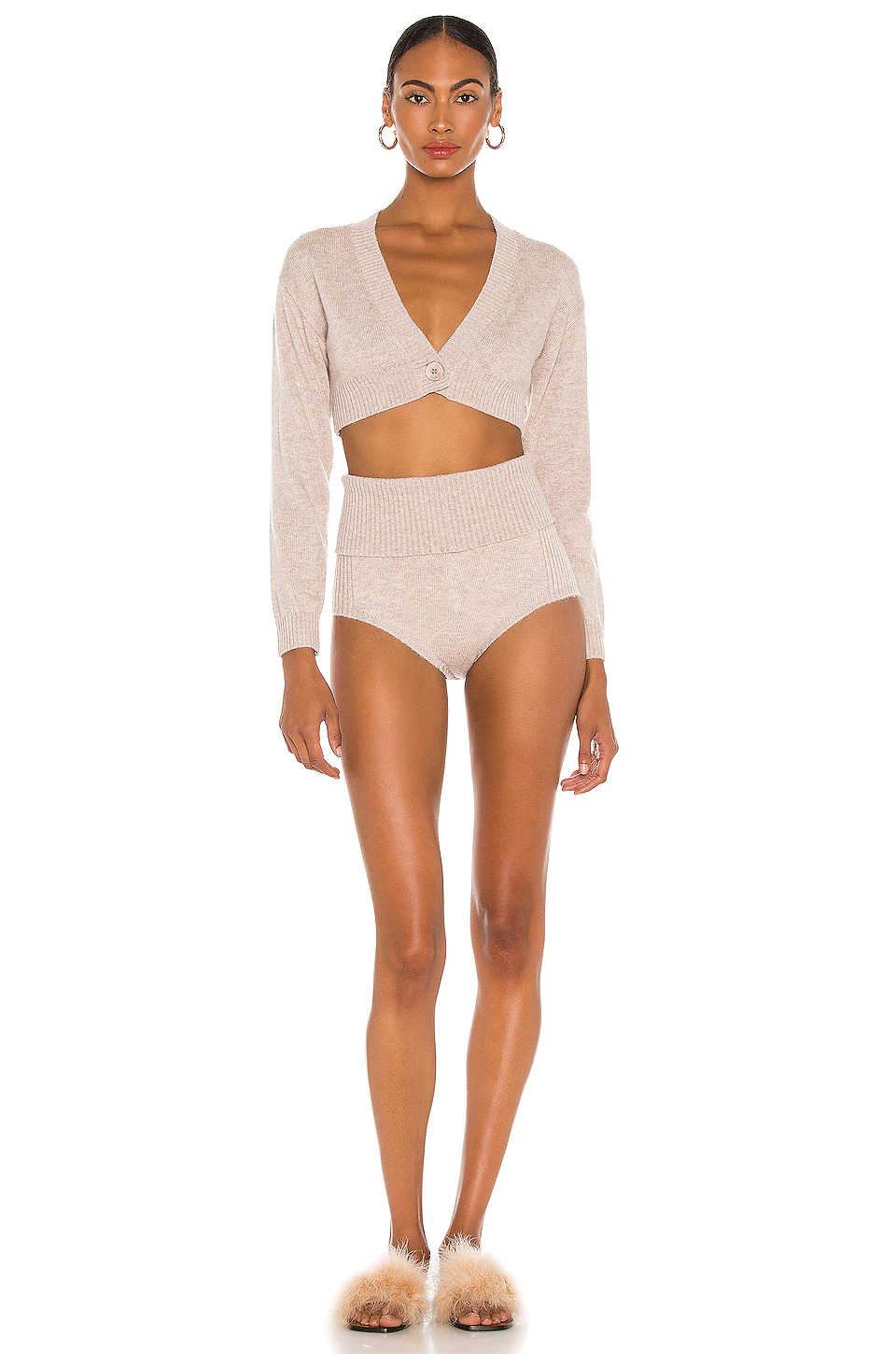 Michael Costello X REVOLVE Knit Short In Natural 5 Michael Costello X REVOLVE Knit Short In Natural - Image 4