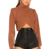Michael Costello X REVOLVE Fresia Sweater In Caramel Brown -Michael Costello Outlet Store MELR WK14 V1