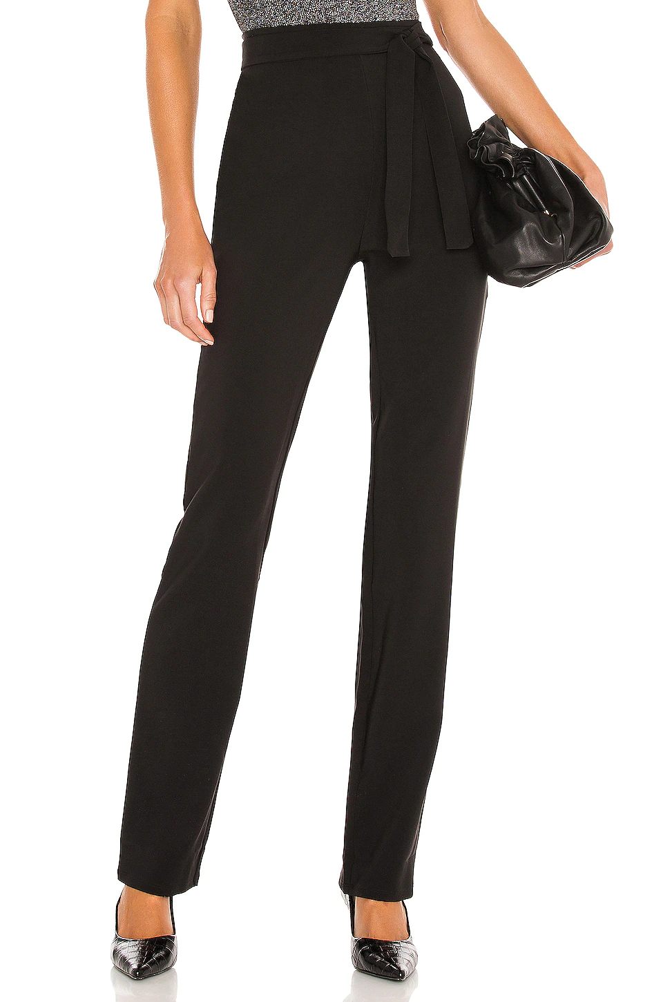 Michael Costello X REVOLVE Tie Waist Relaxed Pant In Black