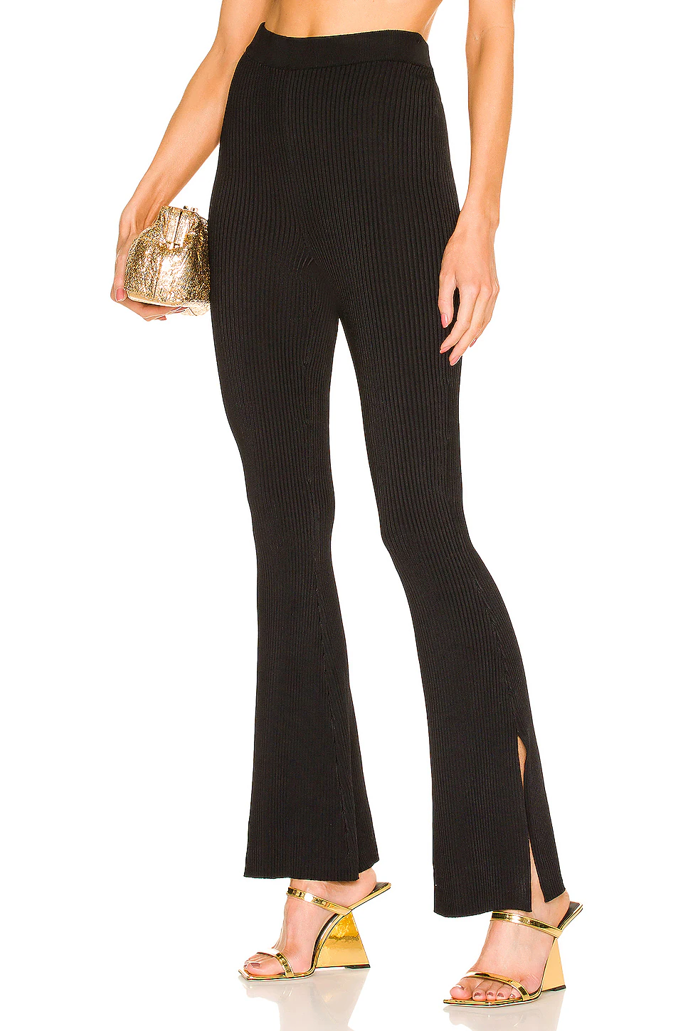Michael Costello X REVOLVE Alessa Pants In Black Metallic
