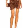 Michael Costello X REVOLVE Crosby Mini Skirt In Brown -Michael Costello Outlet Store MELR WQ30 V1