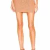 Michael Costello X REVOLVE Chiara Hand Crochet Mini Skirt In Tangerine