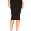 Michael Costello Emmaline Bandage Midi Skirt In Black