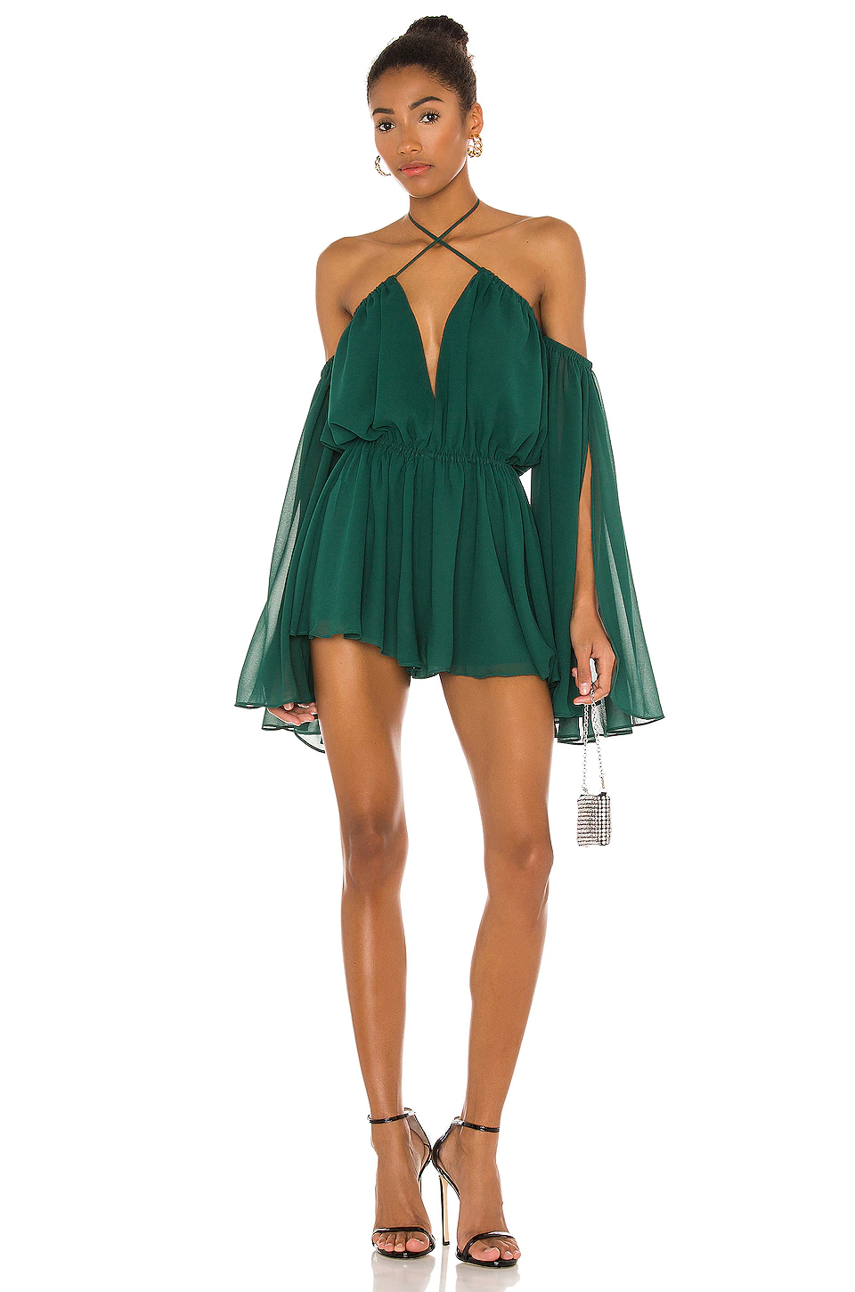 Michael Costello X REVOLVE Mishka Romper In Green