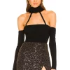 Michael Costello X REVOLVE Araceli Knit Bodysuit In Black -Michael Costello Outlet Store MELR WS110 V1