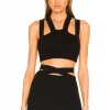 Michael Costello Emmaline Bandage Top In Black -Michael Costello Outlet Store MELR WS111 V1