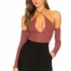 Michael Costello X REVOLVE Hattie Bodysuit In Deep Mauve -Michael Costello Outlet Store MELR WS115 V1