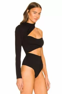 Michael Costello X REVOLVE Matson Bodysuit In Black -Michael Costello Outlet Store MELR WS117 V3