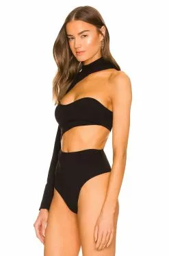 Michael Costello X REVOLVE Matson Bodysuit In Black -Michael Costello Outlet Store MELR WS117 V4