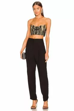 Michael Costello X REVOLVE Zinnia Bustier Top In Black -Michael Costello Outlet Store MELR WS122 V4