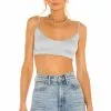 Michael Costello X REVOLVE Fynn Crop Top In Baby Blue -Michael Costello Outlet Store MELR WS55 V1