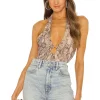 Michael Costello X REVOLVE Saoirse Bodysuit In Snake