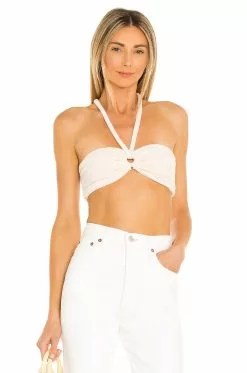 Michael Costello X REVOLVE Kaila Crop Top In Ivory