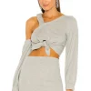 Michael Costello X REVOLVE Axel Crop Top In Heather Grey -Michael Costello Outlet Store MELR WS78 V1