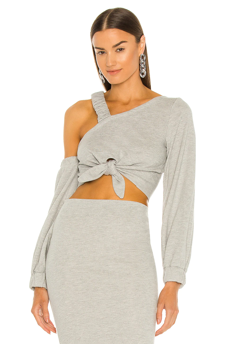 Michael Costello X REVOLVE Axel Crop Top In Heather Grey