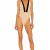 Michael Costello X REVOLVE Talliah One Piece In Nude & Black -Michael Costello Outlet Store MELR WX22 V1