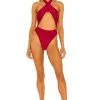 Michael Costello X REVOLVE Maggie One Piece In Red Sangria -Michael Costello Outlet Store MELR WX38 V1
