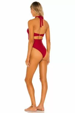 Michael Costello X REVOLVE Maggie One Piece In Red Sangria -Michael Costello Outlet Store MELR WX38 V3