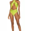 Michael Costello X REVOLVE Seneca One Piece In Green Glow -Michael Costello Outlet Store MELR WX6 V1